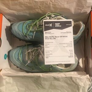 Nike off white waffle racer vivid sky
